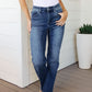 Ruth High Rise Release Hem Straight Jeans