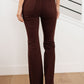 Sienna High Rise Tummy Control Top Flare Jeans in Espresso