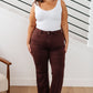 Sienna High Rise Tummy Control Top Flare Jeans in Espresso