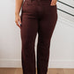Sienna High Rise Tummy Control Top Flare Jeans in Espresso