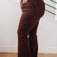Sienna High Rise Tummy Control Top Flare Jeans in Espresso