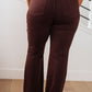 Sienna High Rise Tummy Control Top Flare Jeans in Espresso