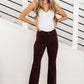 Sienna High Rise Tummy Control Top Flare Jeans in Espresso