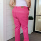 Tanya Control Top Faux Leather Pants in Hot Pink