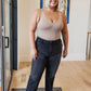 Eleanor High Rise Classic Straight Jeans in Washed Black