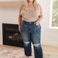 Whitney High Rise Distressed Wide Leg Crop Jeans