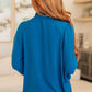 We Believe Keyhole Tie Detail Blouse
