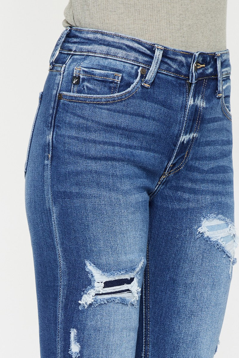 Kan Can High Rise Distressed Skinny jeans