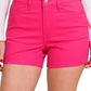 HIGH RISE COLOR JEAN SHORTS