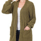 Zenana Popcorn Cardigan With Pockets