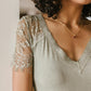A Little Bit of Lace Top In Sage