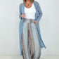 Zenana "Eden" Mesh Long Sleeve Duster Kimono
