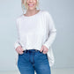 Zenana Luxe Rayon Oversized Round Neck Front Pocket Top