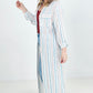 Cozy Co Long Sleeve Striped Button Down Maxi Dress