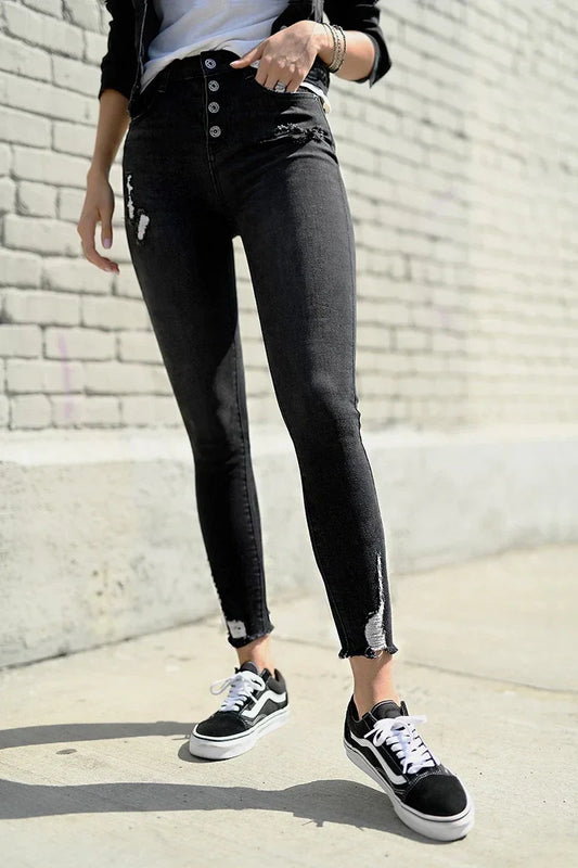 Risen Tummy Control Skinny Jeans