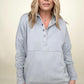 Batwing Sleeve Buttoned Hoodie with Pockets