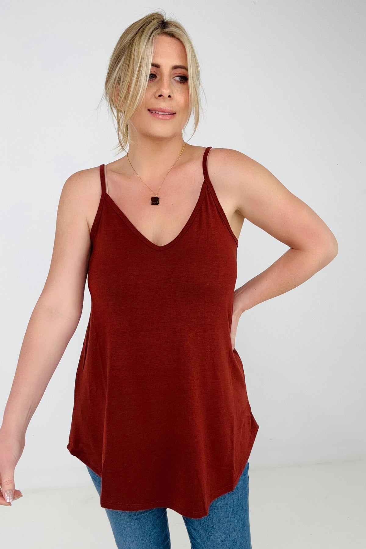"Remi" Zenana Reversible Spaghetti Strap Cami