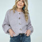 Zenana "Perfectly Poised" Solid Balloon Sleeve Button Front Cardigan
