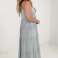 New Colors - Zenana V-Neck Cami Maxi Tiered Dress with Side Pockets