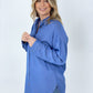 Easel "Twisted Tunic" Solid Button Down Tunic Shirt