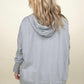 Batwing Sleeve Buttoned Hoodie with Pockets