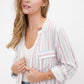 Cozy Co Long Sleeve Striped Button Down Maxi Dress