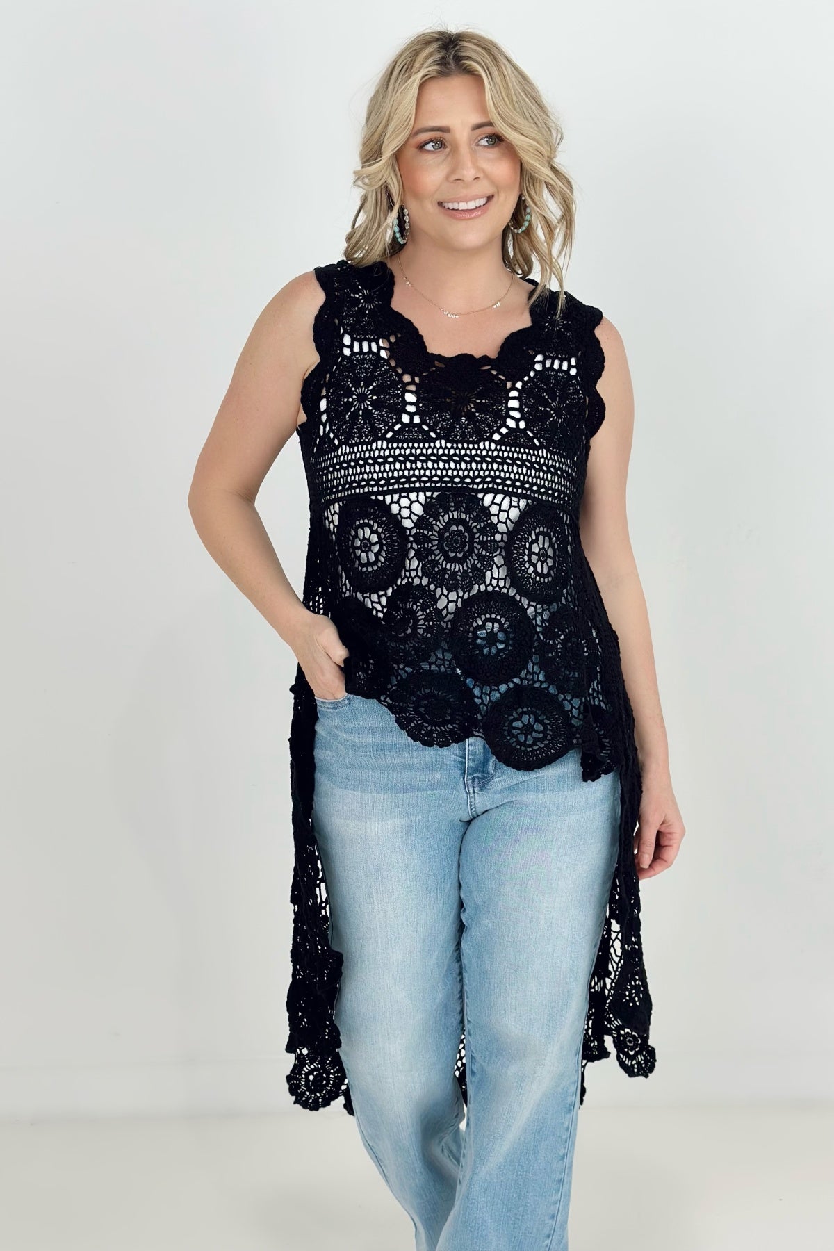 ADORA Crochet Sleeveless Top