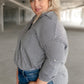 Mixed Houndstooth Button Up Top