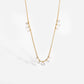 New Colors - Stainless Steel 18K Gold Plated Zirconia Charm Necklace (With Box)