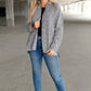Mixed Houndstooth Button Up Top