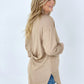 Easel "Twisted Tunic" Solid Button Down Tunic Shirt
