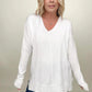 Zenana Front Seam Light Knit Sweater
