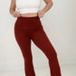 Zenana Solid High Waist Yoga Flare Pants