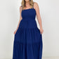 Zenana Smocked Tiered Maxi Dress