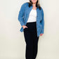 Cotton Bleu Cotton Gauze Back Pocket Detailed Pants