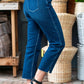 Judy Blue High Rise Cropped Straight W/ Ankle Slit