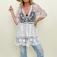 White Birch Half Sleeve Lace Cover up