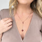 Melania Clara Crystal Connector and Pendant Y Necklace