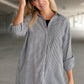 Mixed Houndstooth Button Up Top