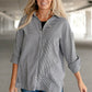 Mixed Houndstooth Button Up Top