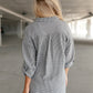 Mixed Houndstooth Button Up Top