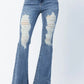 Judy Blue "High-Rise Rebel" High Waist Heavy Destroy Flare Jeans
