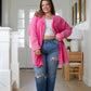 Corey Button Up Top in Fuchsia