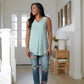 Trust Me V-Neck Tank in Dusty Green