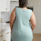 Trust Me V-Neck Tank in Dusty Green