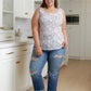 Evangeline Floral Cutout Tank