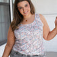 Evangeline Floral Cutout Tank