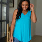 Trust Me V-Neck Tank in Ice Blue