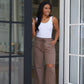 Weekend Hero Wide Leg Sweats in Mocha