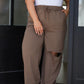 Weekend Hero Wide Leg Sweats in Mocha